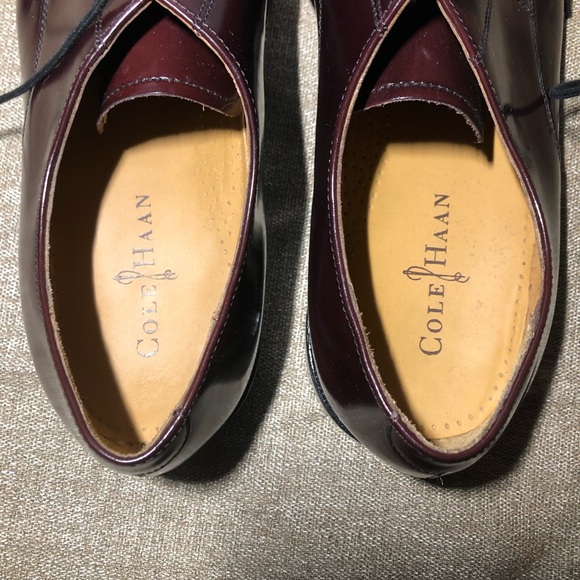 Mens Cole Haan cap toe dress shoes size 11.5 M - Picture 4 of 6